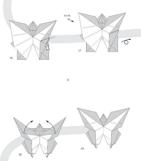 Как сложить бабочку оригами схема из бумаги