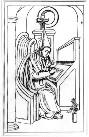 Współczesny rysunek przedstawiający Nawojkę odbywającą pokutę w klasztorze (wg grafiki z XVIII w., kolekcja JM) (291x448, 67Kb)