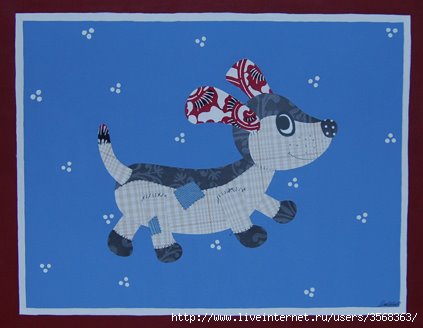 Charlotta Ward - Canvas Art - Samuel's Patch Dog - Sept 2008 (423x328, 52Kb)