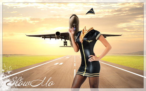 SlowMo, Pphotoshop, Templates for photoshop, Psd, Psd-, , , ,  ,  , , , , , , stewardess, Hostess, Sky, Air/1334861633_stewardess (500x313, 56Kb)