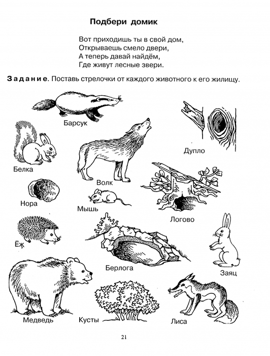 Логопедическое занятие дикие животные весной