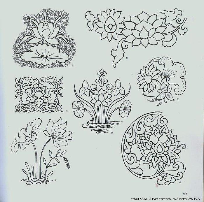 4000 motifs de fleurs et de plantes (79) (700x693, 299Kb)