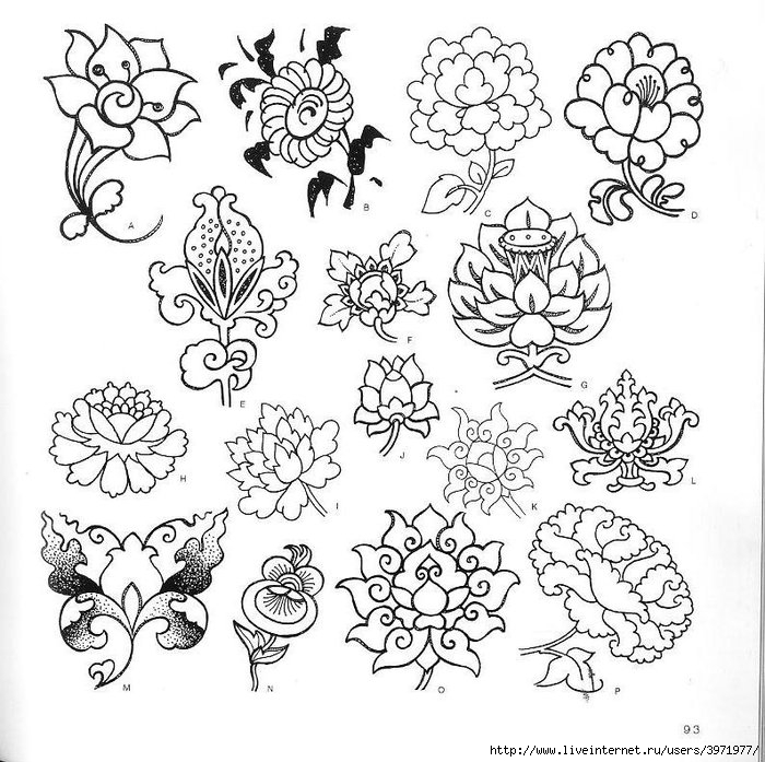 4000 motifs de fleurs et de plantes (81) (700x697, 298Kb)