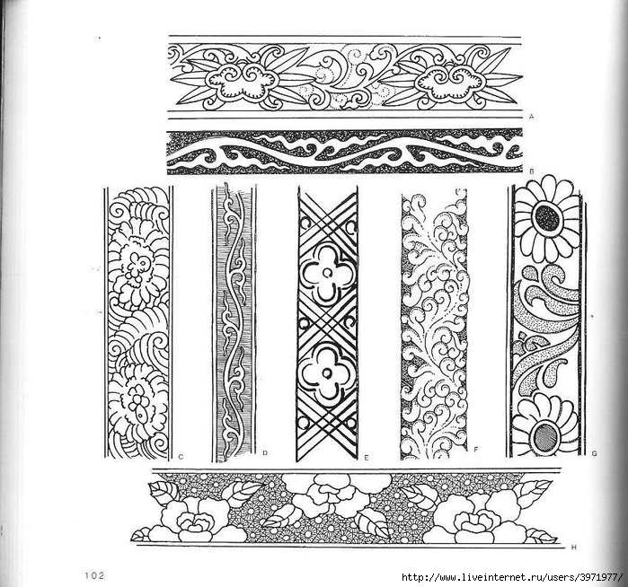 4000 motifs de fleurs et de plantes (90) (700x654, 298Kb)