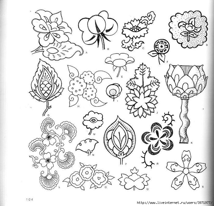 4000 motifs de fleurs et de plantes (92) (700x672, 291Kb)
