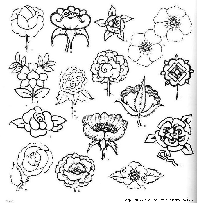 4000 motifs de fleurs et de plantes (184) (678x700, 292Kb)