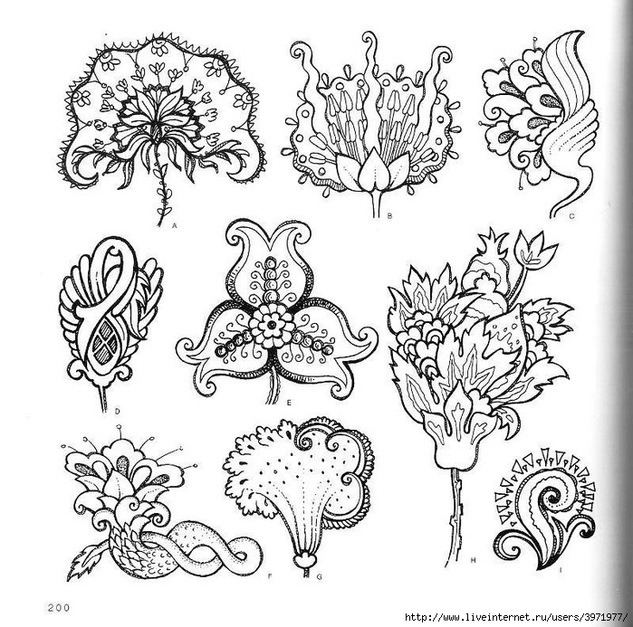 4000 motifs de fleurs et de plantes (188) (700x693, 306Kb)