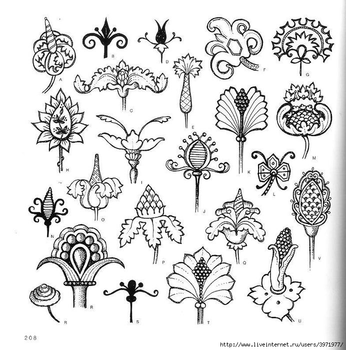 4000 motifs de fleurs et de plantes (196) (692x700, 294Kb)