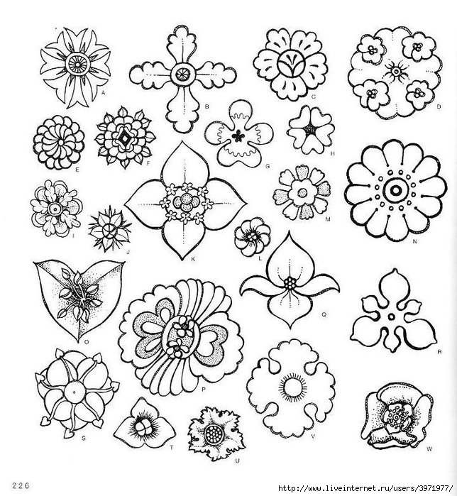 4000 motifs de fleurs et de plantes (214) (644x700, 282Kb)