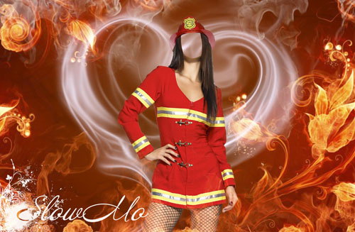 SlowMo, Photoshop, Templates, Costumes, PSD, , , , , , , , , , , , , , Fire, Fireman, Girl, Flowers  /1335811011_Girl_Fireman (500x327, 85Kb)