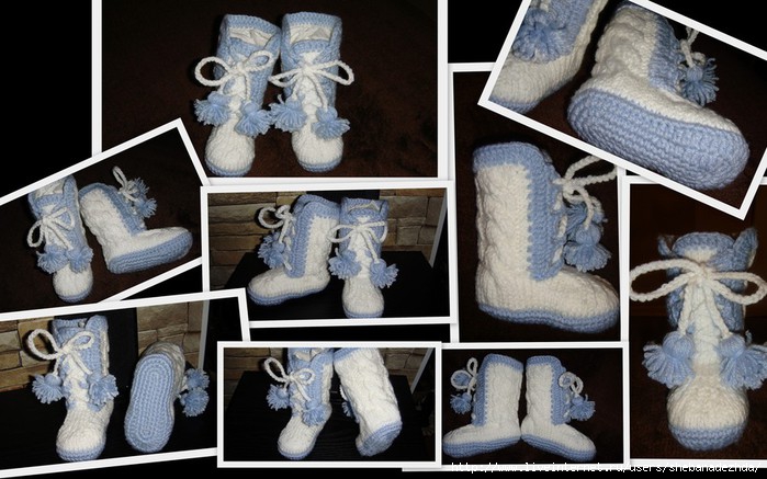 Baby bootie  knitted. Ugg (700x437, 192Kb)