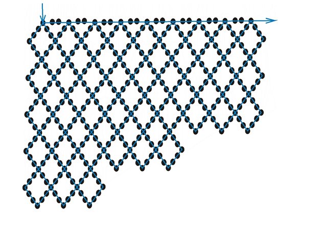 Бисерная сетка схема