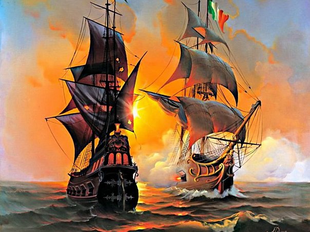 Pirate sea battle (604x453, 70Kb)