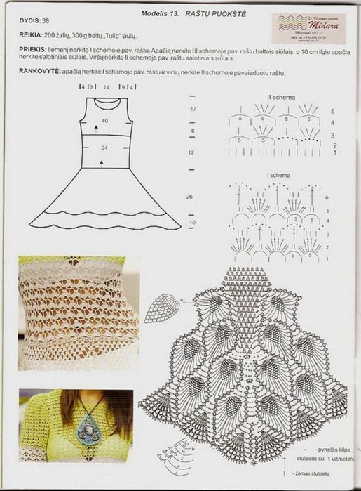 Летнее платье крючком схемы