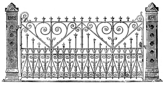 Iron gate vintage image graphicsfairy005b (700x359, 173Kb)