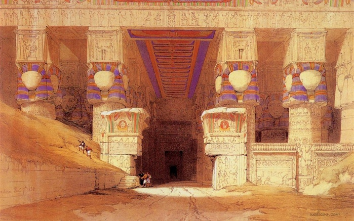 DavidRoberts-GreatPortico_Dendera_1838 (700x437, 142Kb)