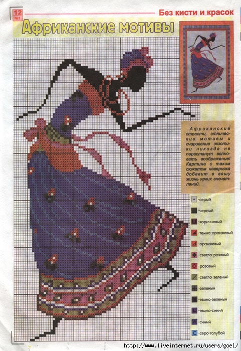 Схема вышивки «Африканские мотивы»