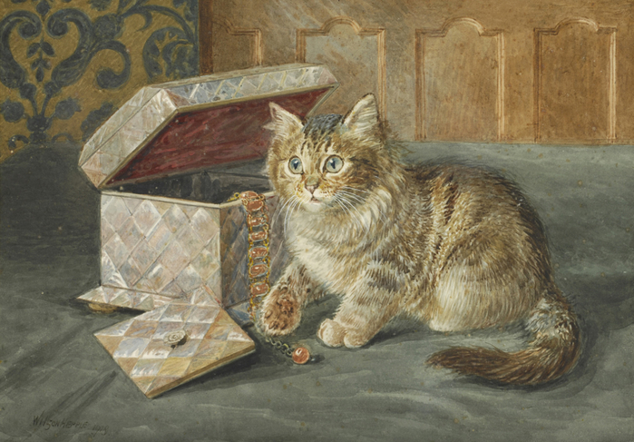 Kitten beside a jewellery box (700x487, 409Kb)