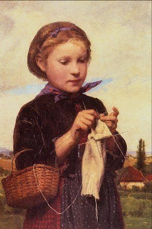 Knitting Girl (300x450, 36Kb)