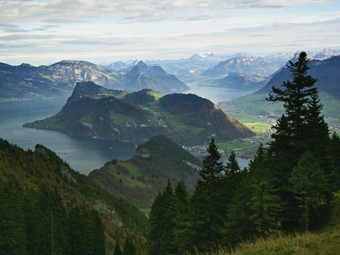 View of the Alps From Pilatus Mountain, Lucerne, Switzerland (700x525, 270Kb)
