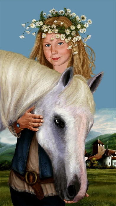 015-Girl and Horse (393x700, 194Kb)
