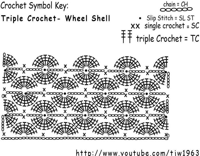 Wheel Shell Stitch - Triple (700x546, 97Kb) .