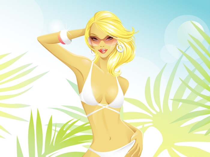 Drawn_wallpapers_Painted_girls_Beachwear_girl_011062_ (700x525, 160Kb)