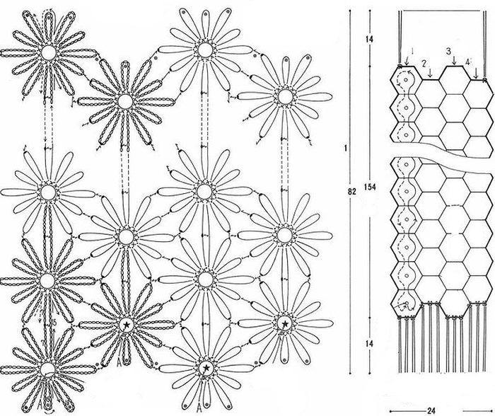 Вязаные крючком ажурные крючком шарфы схемы