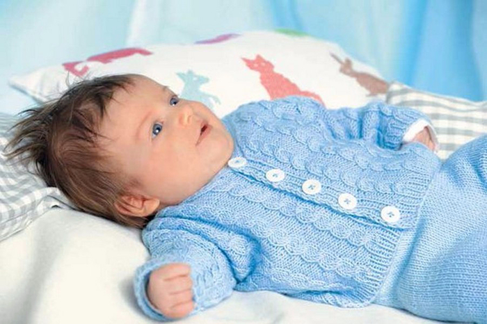 Костюм для новорожденного спицами: подробное описание, схемы, видео мк