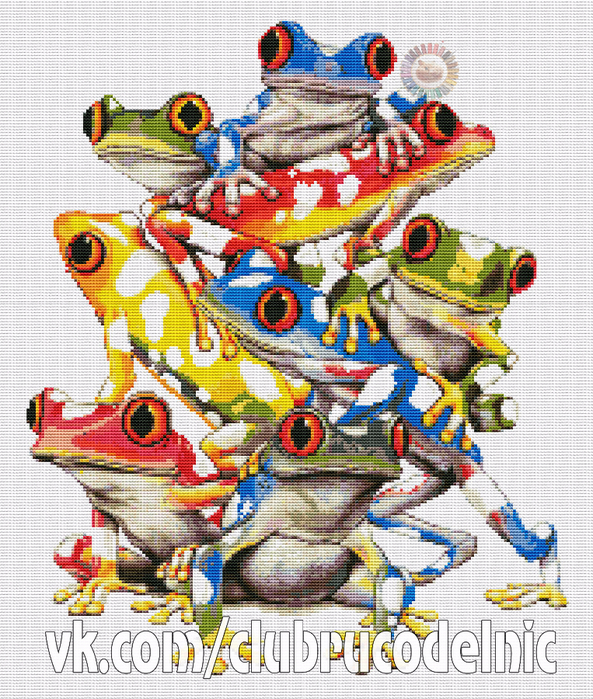 Colorfull Frogs (593x700, 709Kb)