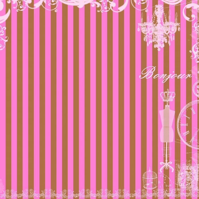 free digital scrapbook paper_brown and pink stripes (700x700, 218Kb)