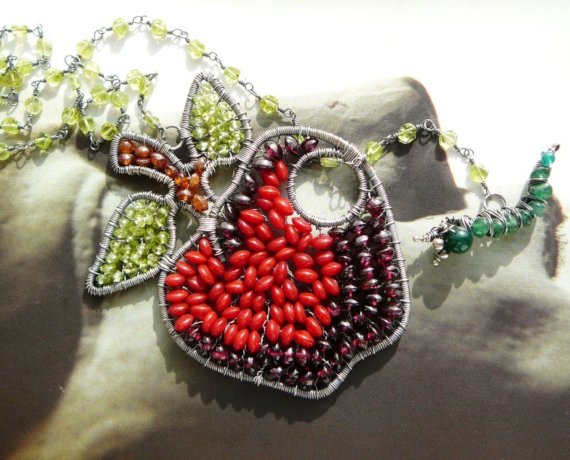 wire work jewelry apple (570x460, 60Kb)