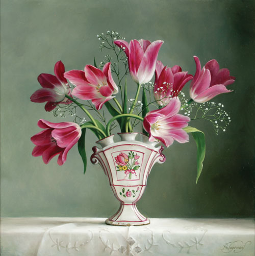 Dutch Tulips in a French Vase (500x502, 68Kb)