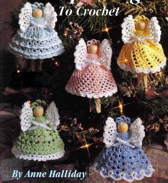 Christmas Clothespin Angels To Crochet 2518 (642x700, 67Kb)