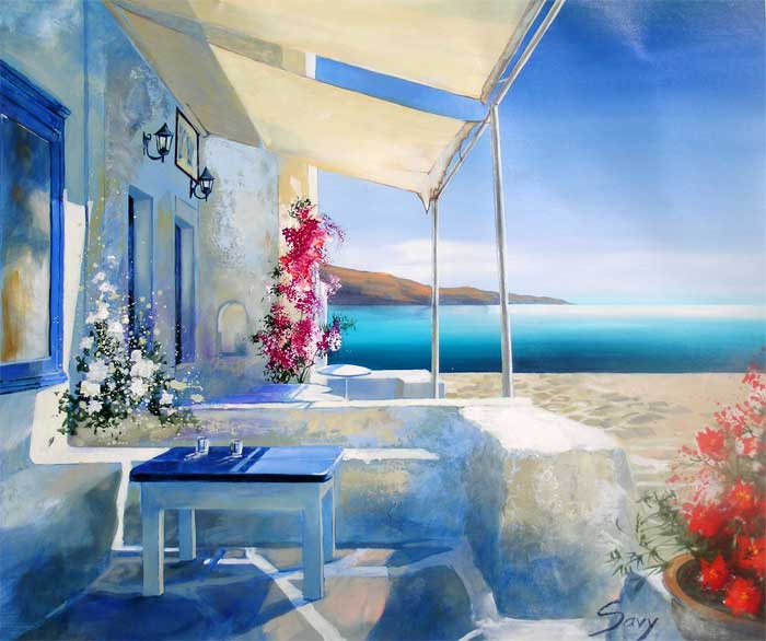 André Savy - Santorini Walkway - Tutt'Art@  (15) (700x586, 47Kb)