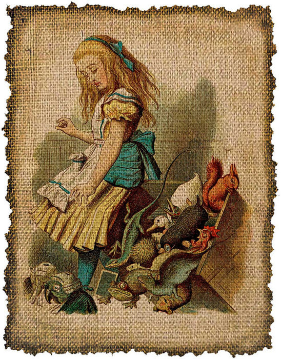 Алиса в стране чудес винтажные картинки