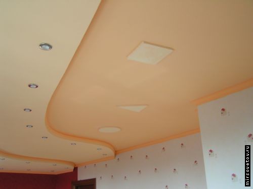 Фото на квадратных потолках из гипсокартона потолки