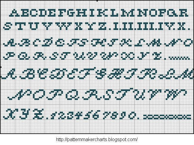 Alphabete u. Muster zum Waschezeichnen und Sticken iii 01 (650x487, 129Kb)