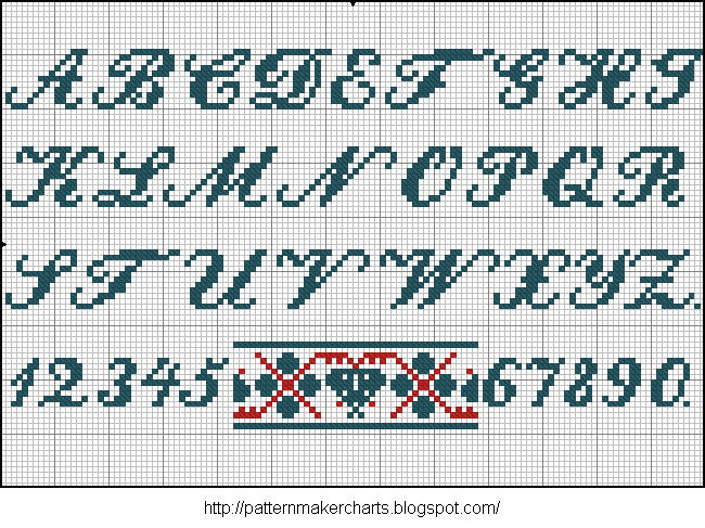 Alphabete u. Muster zum Waschezeichnen und Sticken iii 05 (650x487, 126Kb)