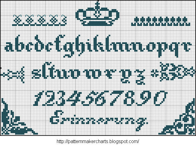 Alphabete u. Muster zum Waschezeichnen und Sticken iii 09 (650x487, 125Kb)