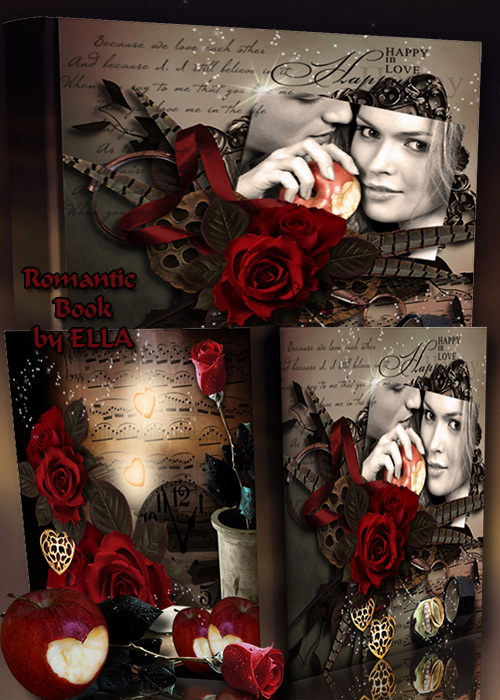 Romantic Book with red roses by ELLA (500x700, 150Kb)