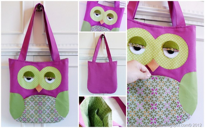 borsa gufo - Owl tote bag - pink green[7] (700x437, 106Kb)