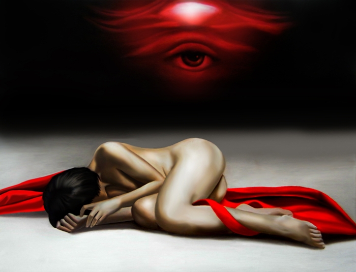 Red Dreams - Brita Seifert 1963 - Dutch Surrealist painter - Tutt'Art@ - (700x535, 155Kb)