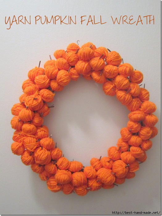 Yarn Pumpkin Fall Wreath {Krafty Kat}_thumb[1] (525x700, 195Kb)