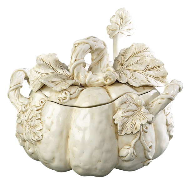 Antique White Pumpkin Tureen 7 inches h by 11 inches length $81.95 via Ebay seller memories new york - 61080 (617x591, 81Kb)