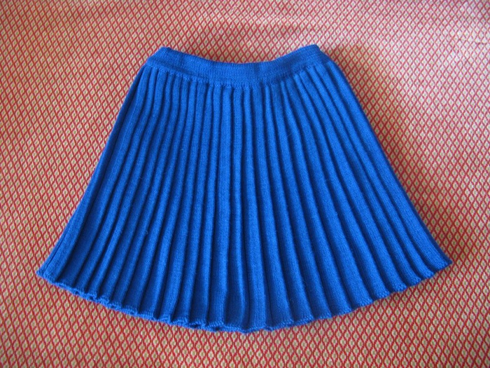 Вязание юбки плиссе спицами по схеме с описанием