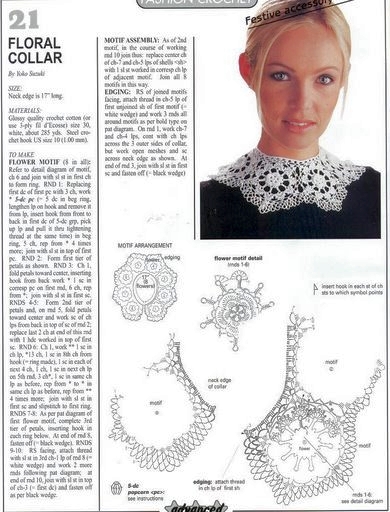 Magic Crochet #140  -Floral Collar-Complete (390x512, 115Kb)
