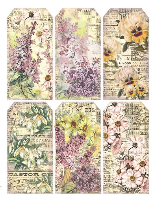 Gift tags advertisement background medicine labels floral pastel (540x700, 343Kb)