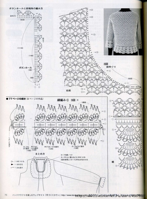 BLUSA MANGA TRES QUARTO MARAVILHOSA.GRAFICO.3 (516x700, 292Kb)