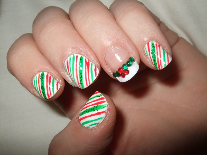 6. "Almond shaped candy cane nail design" - wide 9